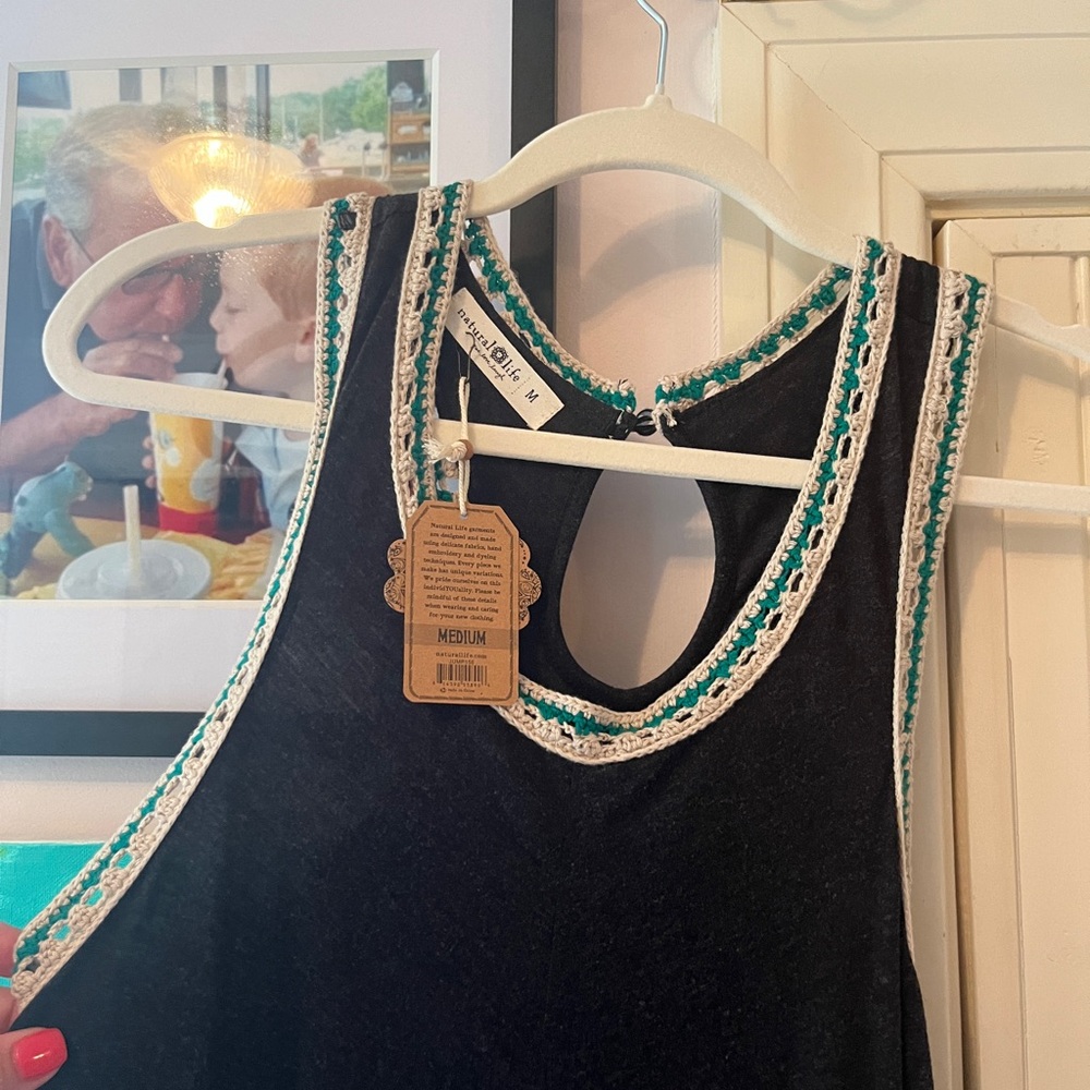 Natural Life Boho Jumpsuit Romper Size Medium NWT ☮️🩷🌼